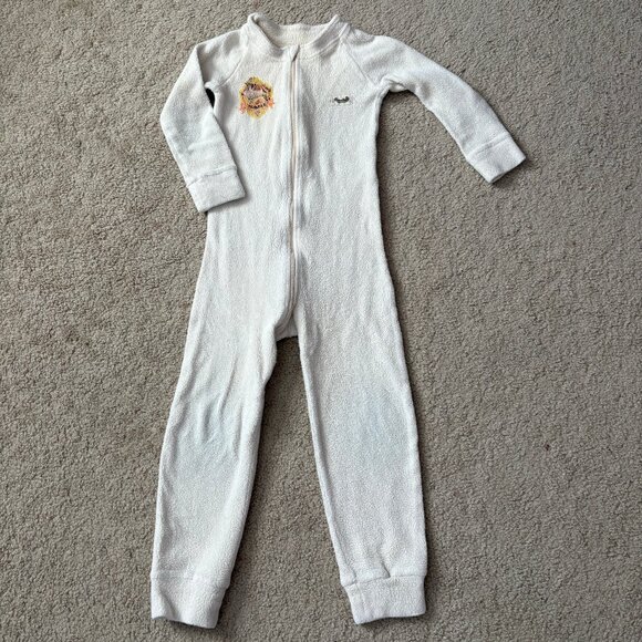 Organic cotton sherpa sleeper for toddlers, size 4T-5T. Made in USA! - Picture 1 of 9